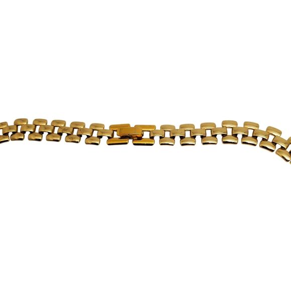Gold Chain Necklace Classic Oval Link Statement Retro 80s Collar Choker Layered - Picture 6 of 6